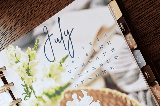 2027 Monthly Divider Tabs + Month Layout - Refills