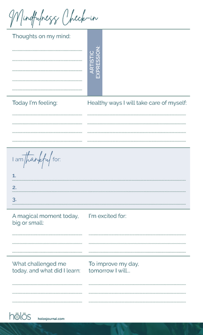 Daily Foldout: Overview & Check-in - Essential Insert
