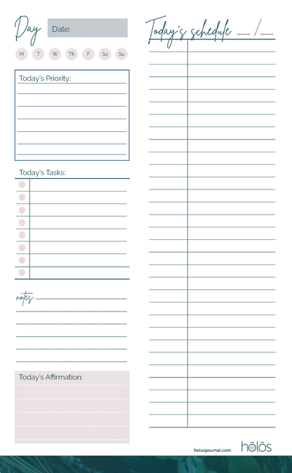 Daily Foldout: Overview & Check-in - Essential Insert